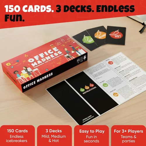 Vista 3 de Juego de cartas para construcción de equipo con 150 rompehielos y preguntas divertidas Juego de oficina divertido 3-en-1 y para iniciar