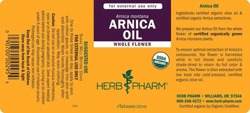 Vista 6 de Herb Pharm Aceite de árnica orgánico certificado - 4 onzas