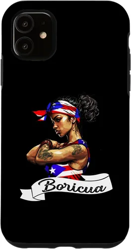 Vista 8 de Funda para iPhone 16 chica puertorriqueña Boricua Puerto Rico Flag Pride Mujer