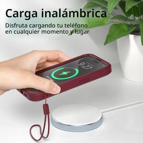 Vista 7 de WXR Compatible con iPhone 15 Pro Max, parachoques de silicona suave y parte trasera de policarbonato duro transparente e interior de policarbonato