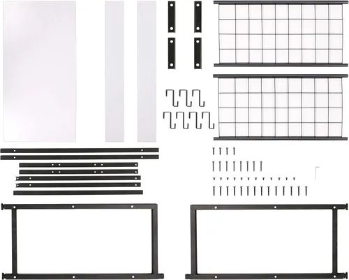 Vista 7 de HOMEKOKO Estante de almacenamiento para árbol de entrada, estante para zapatos, muebles decorativos de aspecto de madera con marco de metal, diseño