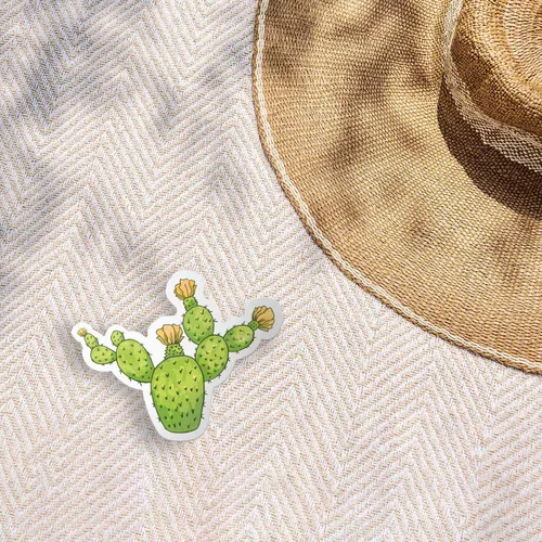 Vista 4 de Calcomanía de cactus, lindas calcomanías de plantas del desierto para botella de agua Hydroflask de vinilo de cactus para laptop, calcomanía de mamá
