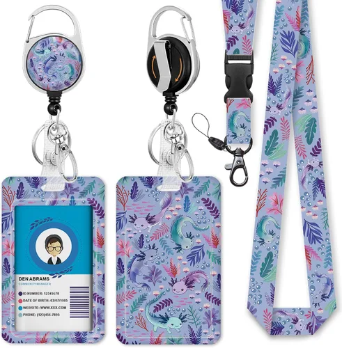 Vista 12 de Cordones negros para insignias de identificación, soporte retráctil para insignias de trabajo, cordón con soporte para tarjeta de crucero, llavero