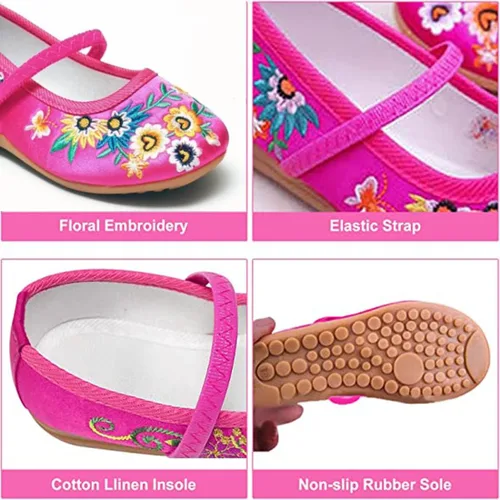 Vista 4 de Bkotoo Encanto Mirabel - Zapatos de vestir para niñas - Cosplay Isabela Madrigal Princess Costume Shoes