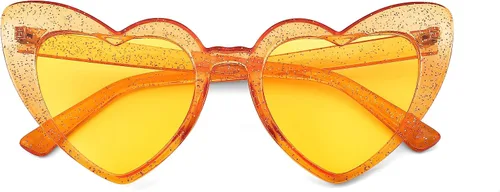 Vista 7 de FEISEDY Gafas de sol de corazón para mujer, gafas de sol de corazón rosa, gafas de sol de corazón rojo, gafas de moda en forma de corazón B2421-P