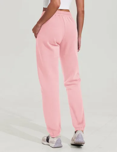 Vista 4 de Pinspark Pantalones deportivos con forro polar para mujer, para invierno y otoño, pantalones deportivos casuales holgados con bolsillos