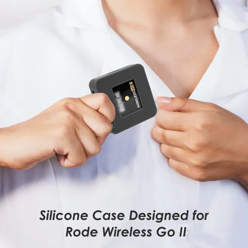 Vista 5 de YOUSHARES Funda de silicona compatible con RODE Wireless Go 2 Accesorios RODE Wireless Go II MIC Funda protectora de silicona (3 unidades, negro)