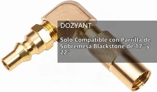 Vista 2 de DOZYANT - Adaptador de conexión rápida para caravana de 1/4 de pulgada, codo de ajuste de conversión para parrilla de mesa Blackstone, parrilla