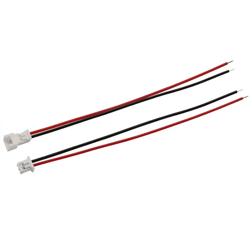 Vista 8 de 40pcs 0.049 in 2Pin macho hembra conectores cables 3.937 in 20 pairs red-black miniature connecting wires, reliable plug for small electronic