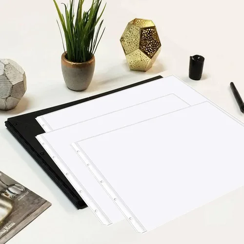 Vista 7 de PERFORMORE Paquete de 10 protectores pesados de hojas de paisaje de 8.5 x 14 pulgadas, fundas de papel legal, calidad de archivo transparente