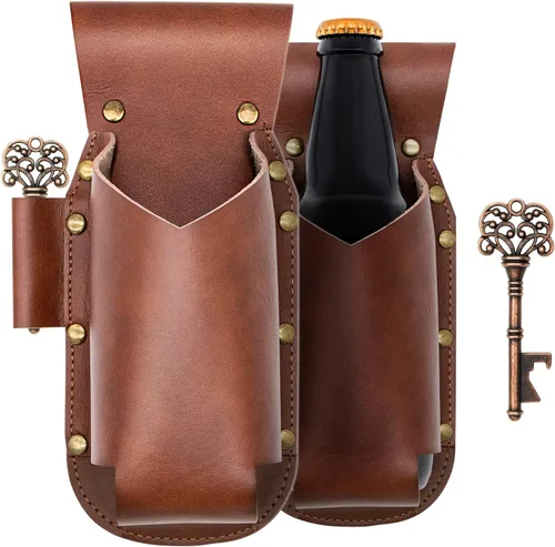 Vista 9 de Funda de cerveza, funda de cerveza para hombres, 2 piezas, abridor de botellas incluido, regalo de cerveza para hombres, fiesta, picnic, playa