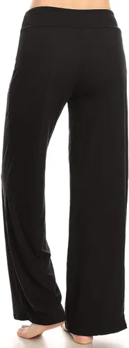 Vista 3 de Pantalones largos de pijama para mujer, de descanso, casuales, ropa para dormir con cordón ajustable, varias tallas