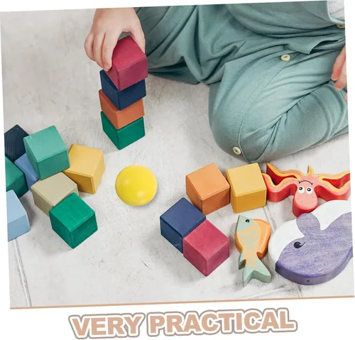 Vista 3 de Toddmomy 3 bolas de madera para croquet de repuesto para juegos familiares al aire libre, promueve la coordinación ojo-mano para actividades