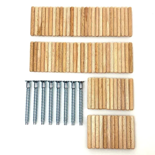 Vista 2 de ReplacementScrews Kit de hardware compatible con IKEA KALLAX 5 x 5 estante 703.015.42 - Todos los tornillos (104321) y clavijas (101339)