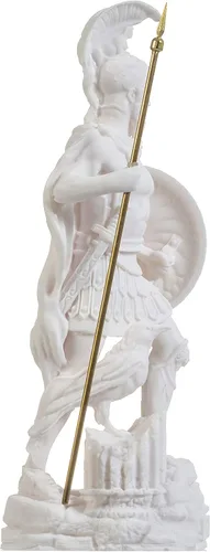 Vista 7 de BEAUTIFUL GREEK STATUES Ares Mars God of War Zeus Son Estatua romana de Alabastro 9.84