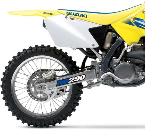 Vista 2 de Kit de gráficos de calcomanías para brazo oscilante de motocicleta para Suzuki RM250-1976-2008 (azul)
