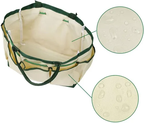 Vista 3 de Bolsa de almacenamiento multifunción para herramientas de jardín con bolsillos, organizador de herramientas, organizador de jardinería, bolsa