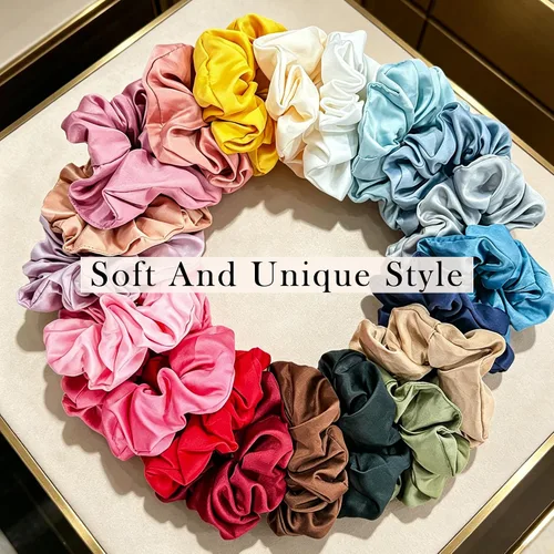 Vista 8 de Simnice Coleteros grandes de satén de 20 colores para mujer, suave seda 20 Colores-L
