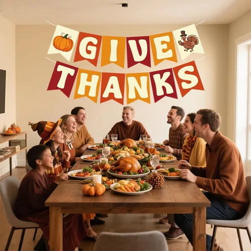 Vista 6 de Cartel de Acción de Gracias, cartel de agradecimiento preencordado, decoración colgante de Acción de Gracias con calabaza pavo, pancartas de otoño