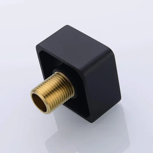 Vista 5 de Codo de suministro de pared de latón, conector de manguera de ducha cuadrado G1/2 pulgadas, salida de agua de unión montada en la pared para ducha