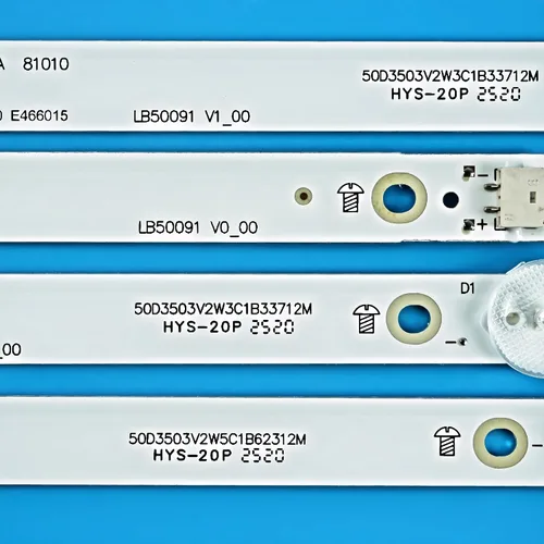 Vista 2 de Tiras LED (8) para TV Insignig 50" NS-50DF710NA19 NS-50DF710NA21 NS-50F301NA24 LB50091 V1_00 LC-50LB601U TPT500J1 TPT500U1-QVN03.U