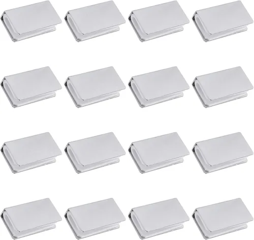 Vista 14 de Abrazadera magnética de metal ajustable sin marco, placas de huelga magnéticas rectangulares, abrazaderas de presión plateadas, clips de pestillo