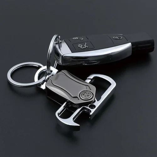 Vista 5 de Llavero, clip para llavero, llavero universal para hombres y mujeres, giratorio de 360 grados, abridor de botellas, mosquetón para automóvil.