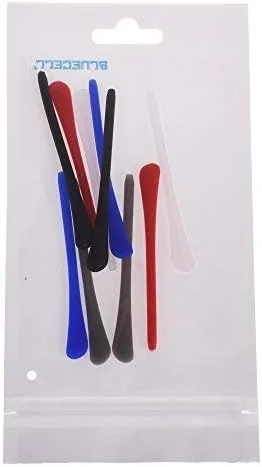 Vista 5 de 5 pares de puntas de silicona para lentes de oído, piezas de calcetín de oído, reemplazo de tubo para piernas de gafas de metal fino