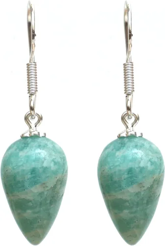 Vista 2 de Aretes colgantes para mujer, aretes de cristal de lágrima, joyas de piedras preciosas naturales, plata 925, uso diario, regalo para mamá, novia