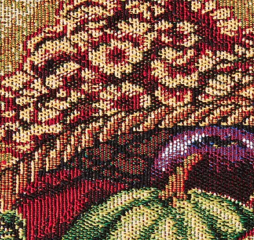 Vista 4 de Colección Fall Harvest - Tapiz Cornucopia con diseño de calabazas y frutas, juego de cuatro manteles individuales de 13 x 19 pulgadas