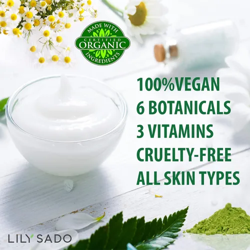 Vista 7 de LILY SADO TEA+C Green Tea Water Rush Gel Hidratante - Loción hidratante ligera antiarrugas con vitamina C - Hidrata y suaviza para una piel