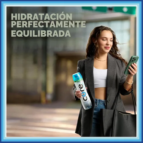 Vista 4 de Core Hidratación Agua perfectamente equilibrada, botellas de 0.5 L, 24 unidades (4 paquetes de 6)