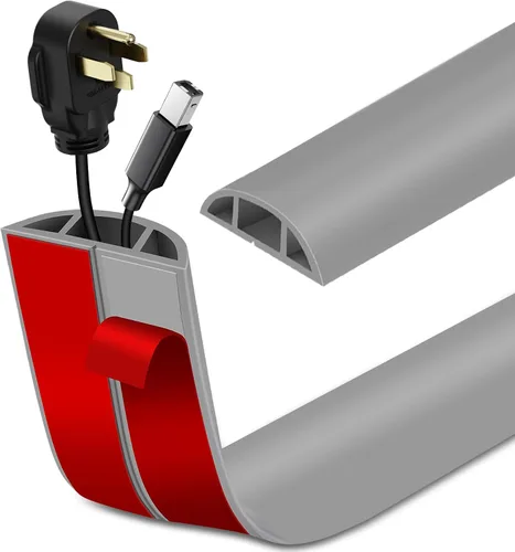 Vista 13 de Cubierta de Cable para Piso Autoadhesiva Ocultador de Cables Cubiertas de Cable de Extensión para Piso Protector de Cable de Alimentación para Piso