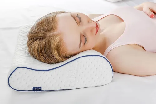 Vista 7 de alkamto Almohada de espuma viscoelástica cómoda para viajes y campamentos, bolsa portátil fácil de transportar, funda de almohada con regulación
