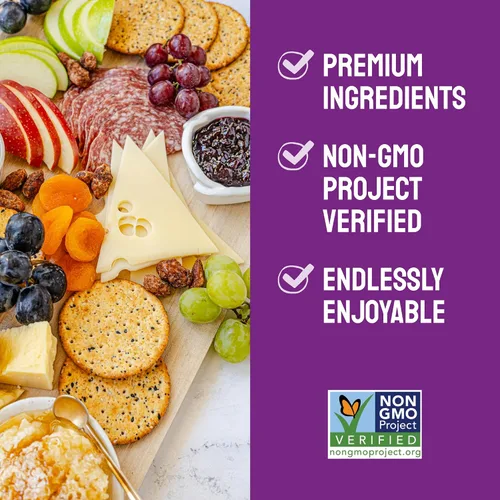 Vista 3 de Milton's Gourmet Crackers, Original Multi-Grain – Proyecto verificado sin OMG, ingredientes naturales, Kosher, ideal para tablas de embutidos – 8.4