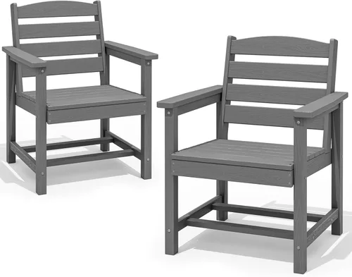 Vista 57 de SERWALL Juego de mesa de comedor de 7 piezas, muebles de comedor de polietileno de alta densidad para exteriores con agujero para paraguas y 6 Negro
