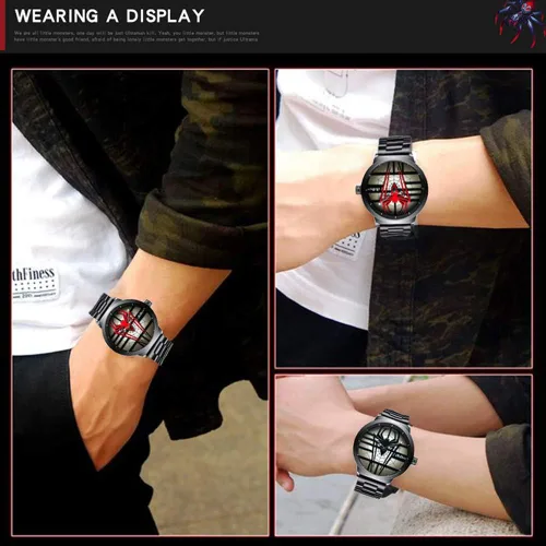Vista 5 de Gosasa Reloj de pulsera de hombre araña de lujo de acero inoxidable para hombre