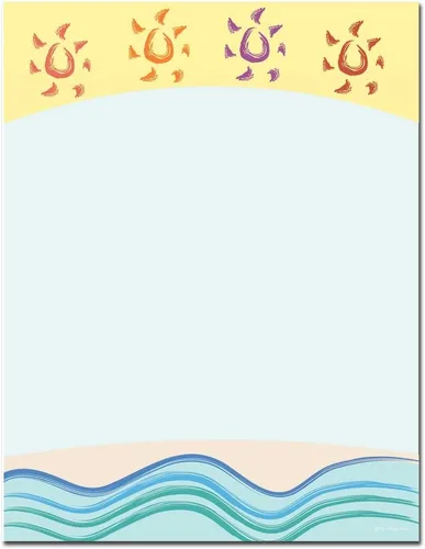 Vista 6 de Endless Summer - Papel para impresora láser e inyección de tinta con membrete, paquete de 25