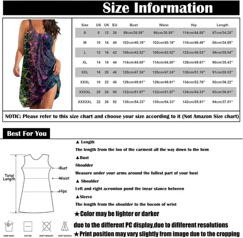 Vista 4 de Strapless Dress Women's Fashion Sexy Summer Strapless Casual Sleeveless Printed Loose Camisole Dress Beach Dresses