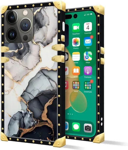 Vista 18 de DAIZAG Funda compatible con iPhone 14 Pro Max, funda de Angel Wings Girl para iPhone 14 Pro Max, decoración de metal de TPU suave a prueba de golpes