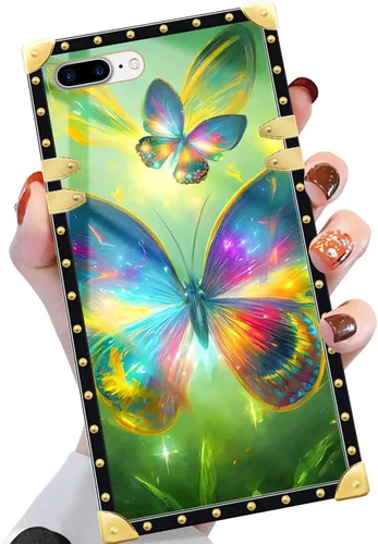 Vista 23 de Funda compatible con iPhone X/Xs, TPU suave de lujo y parte trasera de policarbonato duro para niñas y mujeres, funda protectora a prueba de golpes