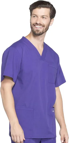 Vista 11 de Cherokee WW Professionals WW695 - Camisa de uniforme sanitario para hombre, con cuello en V