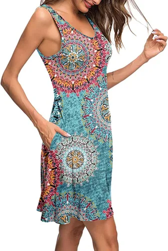 Vista 2 de MISFAY - Vestido casual de verano para mujer, salida de baño tipo camiseta