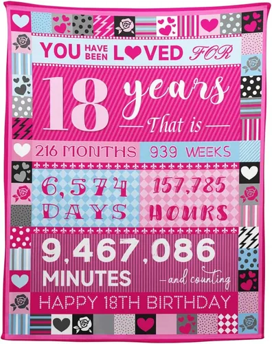 Vista 21 de YISUMEI Pink Love Rose Elements - Manta de cumpleaños para niña de 2 años, 50 x 60 pulgadas, moderna, multiusos, lavable a máquina