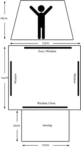 Vista 4 de Flex-Bow Deluxe Canvas Camping Tents