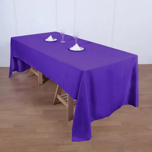 Vista 84 de Efavormart - Mantel rectangular, 60 x 102 pulgadas, resistente a las manchas y a las arrugas, lavable, mantel decorativo oblongo de tela de Amatista