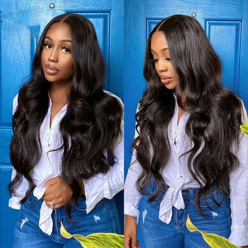 Vista 25 de Paquetes de Ondas Corporales con Cierre para Mujeres Negras (10 12 14+10) 100% Cabello Humano Brasileño de Ondas Corporales Sin Procesar 3 Paquetes