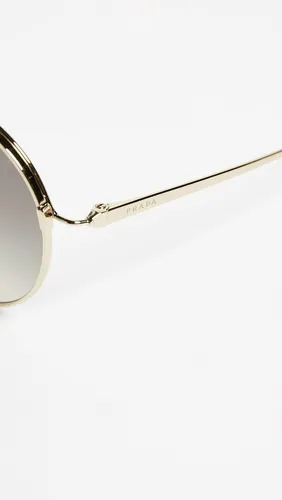 Vista 6 de Prada - Gafas de sol redondas para mujer, dorado