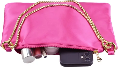 Vista 7 de FEICHANGHAO Bolso de noche de satén para mujer, bolso de hombro para boda, graduación, formal, bolso de mano para fiesta
