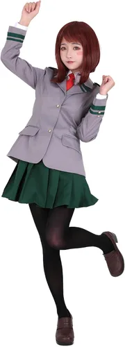 Vista 3 de miccostumes Disfraz de superhéroe de anime para mujer, uniforme escolar